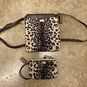 Coach crossbody purse and wallet set NEW